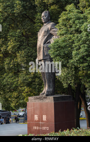 Statue, Chen Yi, der Major von Shanghai Huangpu Park Stockfoto