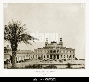 Casino Monte Carlo, Monaco, antiken Monaco Foto, 1893 Stockfoto