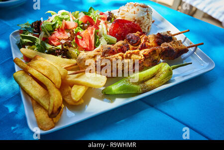 Spieße mischen arabische Döner in jordanischen Street restaurant Stockfoto