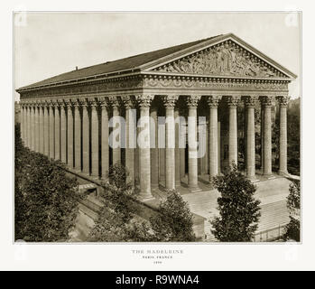 Die Madeleine, Paris, Frankreich, antike Paris Photo, 1893 Stockfoto