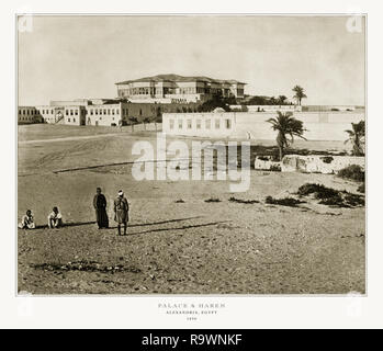 Palast und Harem, Alexandria, Ägypten, im antiken Ägypten Foto, 1893 Stockfoto