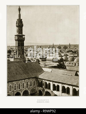 Damaskus, Syrien, Antiken syrischen Foto, 1893 Stockfoto