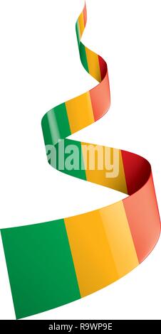 Mali Flagge, Vektor, Abbildung auf einem weißen Hintergrund. Stock Vektor