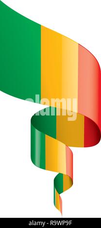 Mali Flagge, Vektor, Abbildung auf einem weißen Hintergrund. Stock Vektor