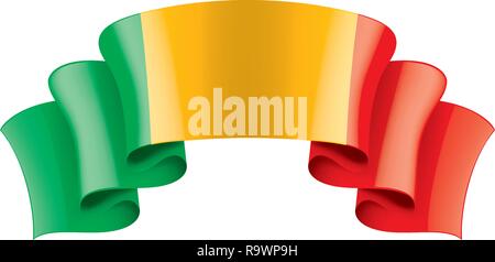 Mali Flagge, Vektor, Abbildung auf einem weißen Hintergrund. Stock Vektor