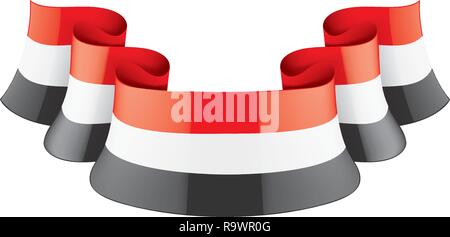 Jemenitische Flagge, Vektor, Abbildung auf einem weißen Hintergrund. Stock Vektor