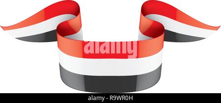 Jemenitische Flagge, Vektor, Abbildung auf einem weißen Hintergrund. Stock Vektor