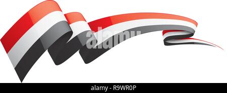 Jemenitische Flagge, Vektor, Abbildung auf einem weißen Hintergrund. Stock Vektor