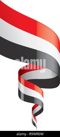 Jemenitische Flagge, Vektor, Abbildung auf einem weißen Hintergrund. Stock Vektor
