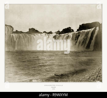 Die Shoshone Falls, Idaho, United States, antiken amerikanischen Foto, 1893 Stockfoto