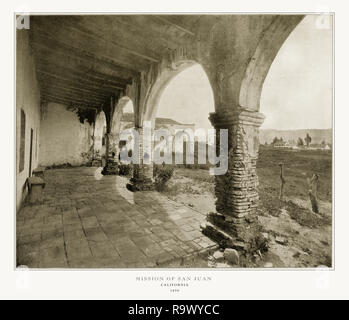 Mission von San Juan, Kalifornien, USA, antiken amerikanischen Foto, 1893 Stockfoto