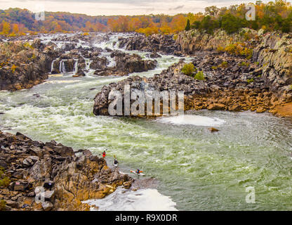 Landschaft, Tagesausflug nach sieben Fälle in Virginia VA in der Nähe von Washington DC, Reisen, Tourismus, USA Stockfoto