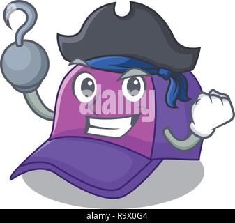 Pirate cap Form in der eine Karikatur Stock Vektor