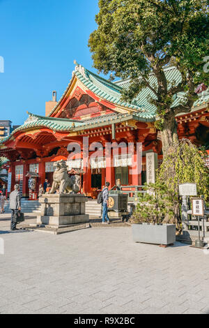 Der alte Kanda-Myojin-Schrein, ein Shinto-Schrein in Chiyoda, Tokio, Japan Stockfoto