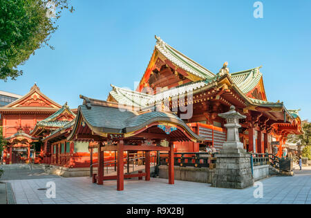 Der alte Kanda-Myojin-Schrein, ein Shinto-Schrein in Chiyoda, Tokio, Japan Stockfoto