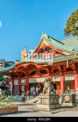Der alte Kanda-Myojin-Schrein, ein Shinto-Schrein in Chiyoda, Tokio, Japan Stockfoto