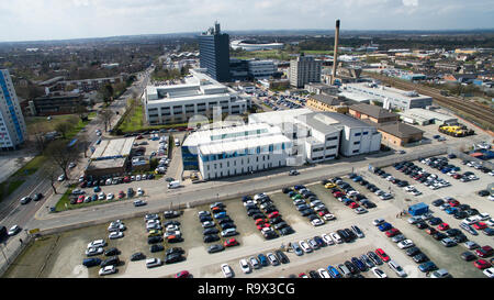 Ariel Ansicht hri, Hull Royal Infirmary, Kingston upon Hull. Anlaby Road, Stockfoto