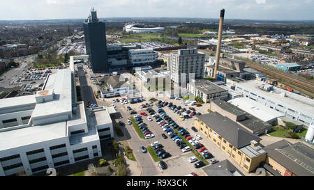 Ariel Ansicht hri, Hull Royal Infirmary, Kingston upon Hull. Anlaby Road, Stockfoto