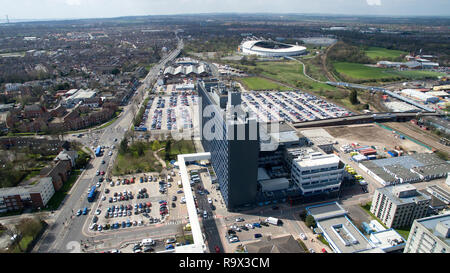 Ariel Ansicht hri, Hull Royal Infirmary, Kingston upon Hull. Anlaby Road, Stockfoto
