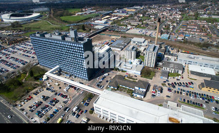 Ariel Ansicht hri, Hull Royal Infirmary, Kingston upon Hull. Anlaby Road, Stockfoto