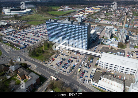 Ariel Ansicht hri, Hull Royal Infirmary, Kingston upon Hull. Anlaby Road, Stockfoto