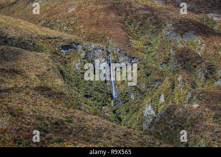 Devil's Punchbowl Wasserfall in Arthur's Pass National Park, Neuseeland Stockfoto