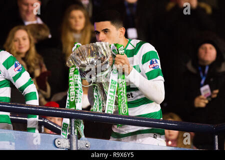 Hampden Park, Glasgow, Schottland. 2. Dez, 2018. Betfred Cup Finale Fußball. Aberdeen gegen Celtic.: - (Foto von Ewan Bootman/Scottish Borders Medien/A Stockfoto