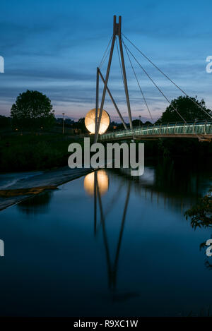 Mühlstein Brücke über den Fluss Exe, Exeter Stockfoto