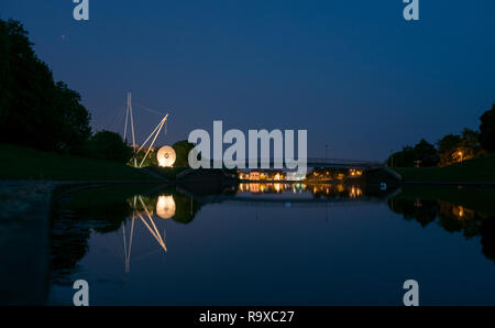 Mühlstein Brücke über den Fluss Exe, Exeter Stockfoto