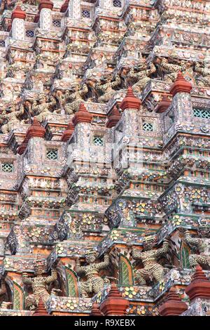Bangkok, Thailand, Südostasien - Wat Arun buddhistischer Tempel. Stockfoto