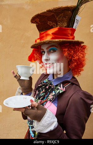 Cosplay der Mad Hatter in Lucca Comics 2018 Stockfoto