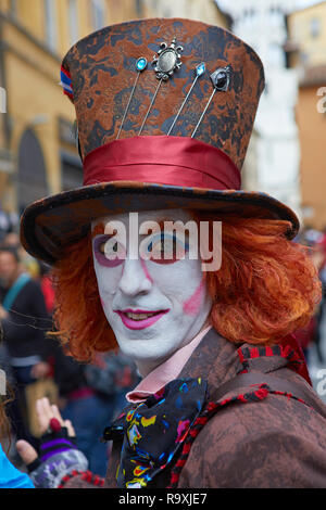 Cosplay der Mad Hatter in Lucca Comics 2018 Stockfoto