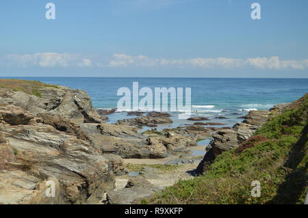 Geologische Formationen Am Strand der Kathedralen in Ribadeo. August 1, 2015. Geologie, Landschaft, Reisen, Urlaub, Natur. Strand von Stockfoto