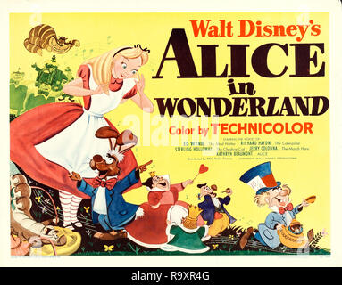 Alice im Wunderland (RKO, 1951) Poster/Lobby Card animierte Datei Referenz # 33635 936 THA Stockfoto