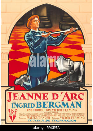 Jeanne d'Arc (RKO, 1948). Französische Plakat Ingrid Bergman Datei Referenz # 33635 951 THA Stockfoto