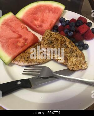 Pfanne gebratene snapper Abendessen Stockfoto