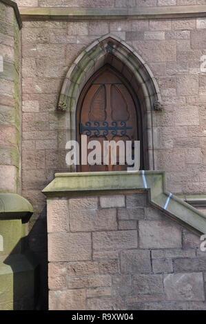 St. Paul's Episcopal Cathedral, architektonischen Details der Seite Portal, Church Street, Buffalo, NY Stockfoto