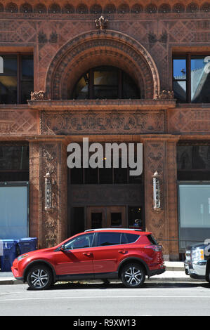 Guaranty Trust Gebäude, vor dem Eingang, von Louis Sullivan und Dankmar Adler, Buffalo, NY Stockfoto