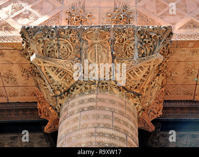 Zierpflanzen Hauptstadt der Guaranty Trust Gebäude von Louis Sullivan und Dankmar Adler, Buffalo, NY Stockfoto