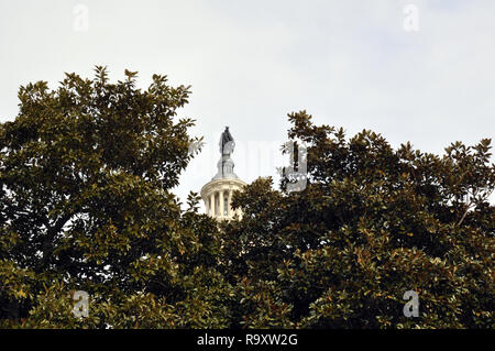 Anzeigen Kuppel und die Statue der Freiheit auf der Kuppel des US Capitol, Washington DC Stockfoto