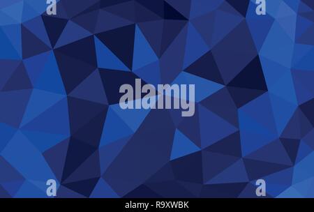 Navy blue Low Poly Hintergrund, abstrakt crystal Textur, polygon Design Vector Illustration, geometrische dreieckiges Muster Stock Vektor