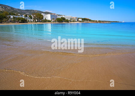 Playa de Las Fuentes Strand in Alcossebre Alcoceber auch von Castellon Spanien Stockfoto