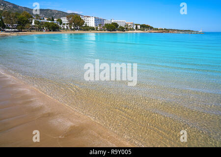 Playa de Las Fuentes Strand in Alcossebre Alcoceber auch von Castellon Spanien Stockfoto