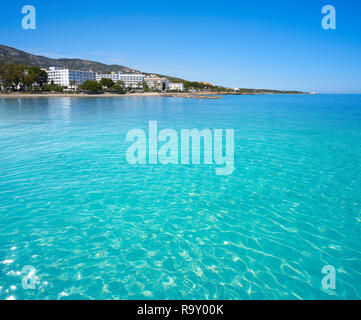 Playa de Las Fuentes Strand in Alcossebre Alcoceber auch von Castellon Spanien Stockfoto