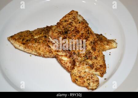 Pfanne gebratene snapper Abendessen Stockfoto