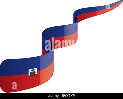 Haiti Flagge, Vector Illustration auf weißem Hintergrund Stock Vektor