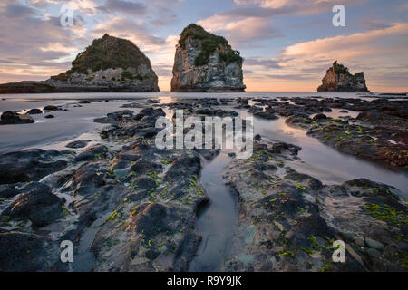 Motukiekie Strand, Greymouth, Südinsel, Neuseeland Stockfoto