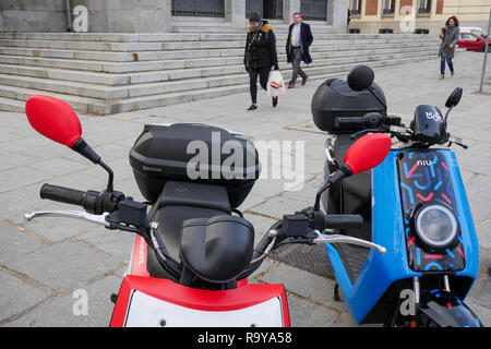 Motosharing, Madrid, Spanien Stockfoto