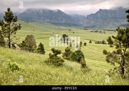 Die unbebauten Wiese große Teile der Stadt Eldorado Springs Colorado. Stockfoto