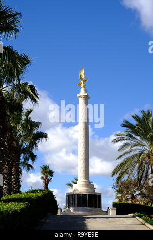 Malta GC, Valletta, EU, Mittelmeer, Insel, WW2 Geschichte, Ziel, Tourist, RAF Memorial, National Monument, Commonwealth, Airmen. Stockfoto